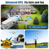Oddire 4K Drones with Camera GPS Auto Return 48 Min Flight