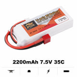 1Pcs 7.4V 2200mAh 35C LiPo Battery T Plug for RC Car Airplane Helicopter Drone