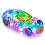Playbees Light-Up Transparent Car Toy, Toys for Autistic Kids Ages 3-5 Sensor...