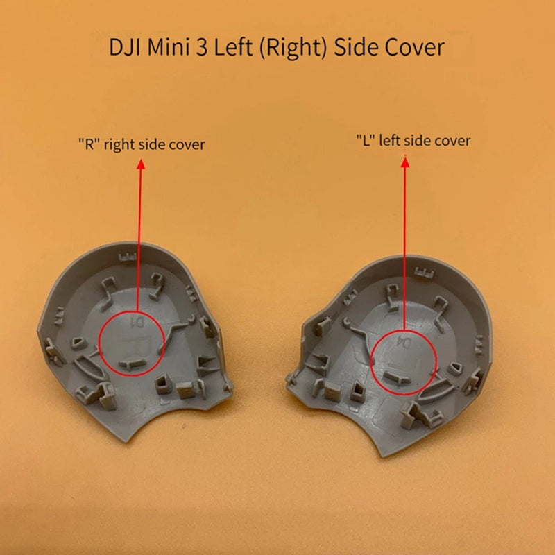DJI Mini 3 left/right side cover repair parts, gray plastic shells