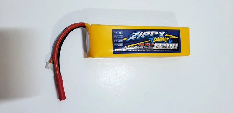 Brand New ZIPPY Compact 6200mAh 3s 40c Lipo Pack - High Performance