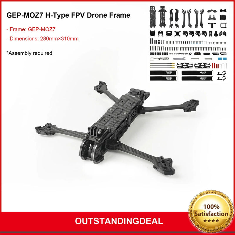 GEP-MOZ7 H-Type FPV Drone Frame 7-inch Propeller HD VTX Quadcopter Accessory ot2