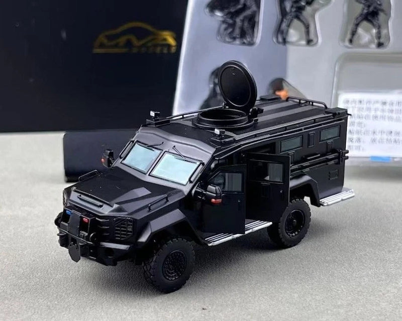 MVA 1:64 Black Bearcat AFV Armored Vehicle Figure Model Diecast Collect Car