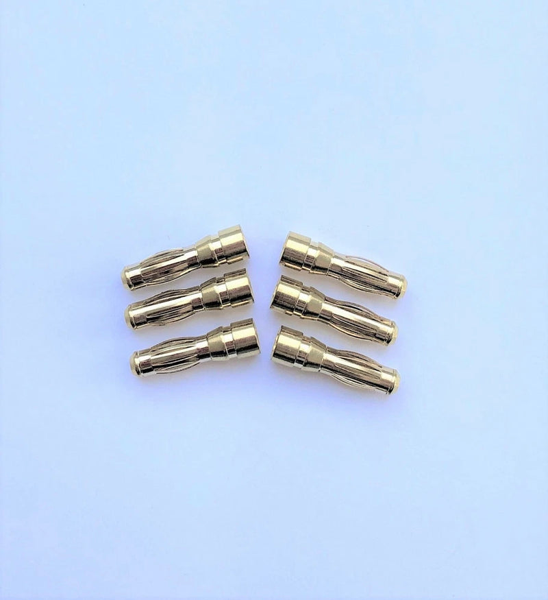 5.0mm Gold Plated Bullet Banana Battery Connector(6) MALE Li-PO RC Cars Crawlers