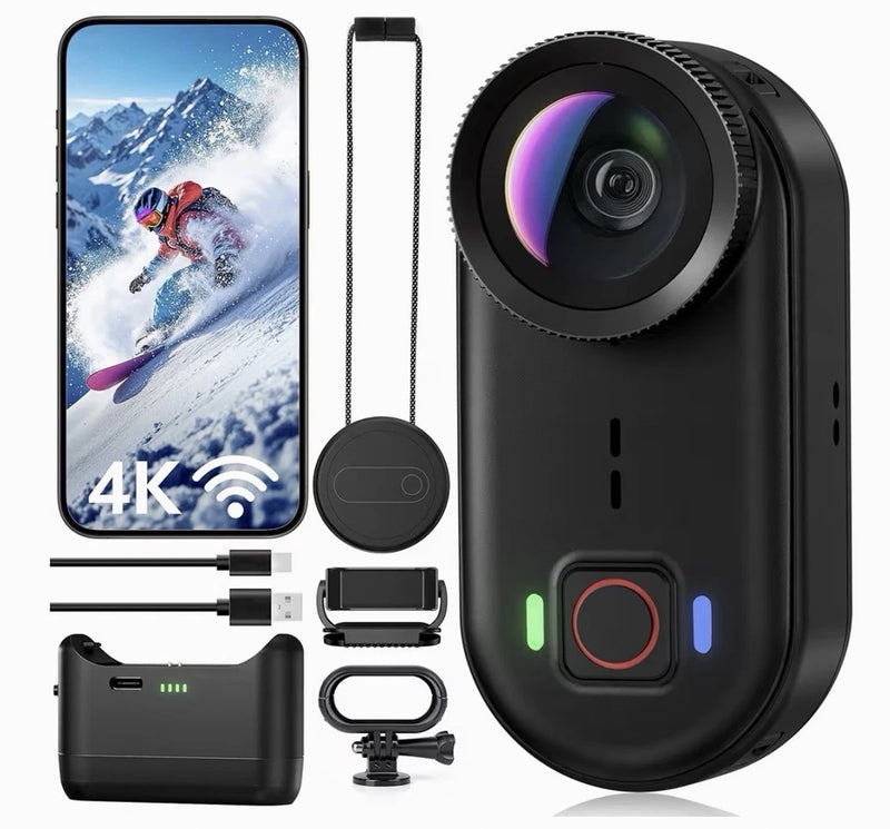 YI 4K Action Camera 4K Wi-Fi Waterproof Portable Audio Video Recording Black