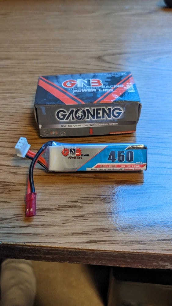 GNB GAONENG Battery 2s 450mAh 80c/160c JST lipo battery Battery