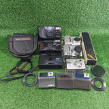 Mixed lot of cameras, accessories Nikon Fujifilm not tested