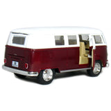 5" Kinsmart Classic 1962 Volkswagen Bus Van Diecast Model Toy 1:32 VW- Maroon