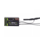 FrSky TD SR10 dual-band FPV receiver with wiring harness, 2.4GHz/900MHz