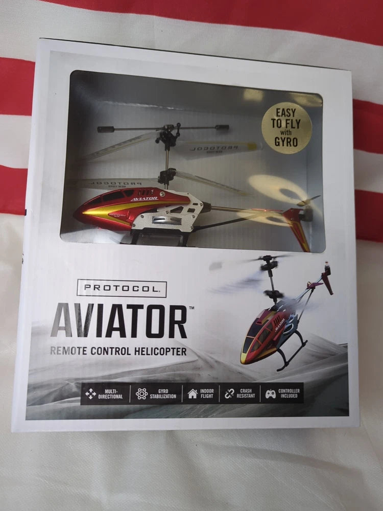 Protocol Aviator Indoor/Outdoor Remote Control Helicopter NIB Gyro Stabilizer
