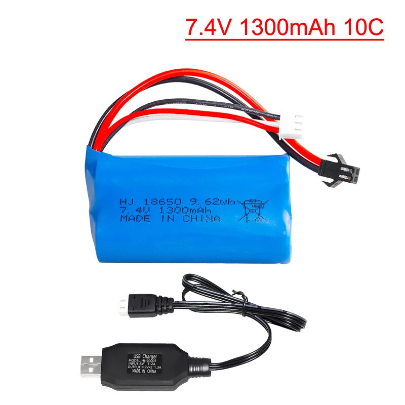 7.4V 1300mAh Lipo Battery SM plug for Watch Gesture Sensing Twisted RC stunt car