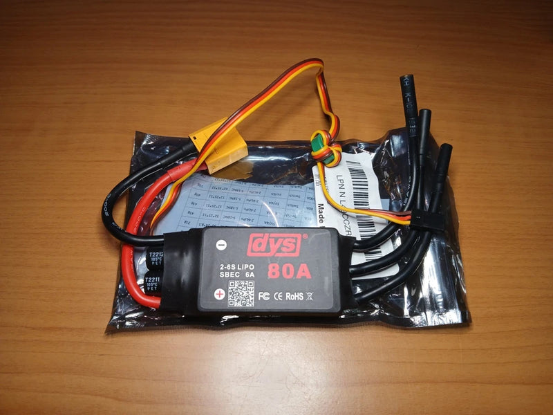 DYS 80A 2-6S Brushless ESC with 5V/6A SBEC XT90 for RC Airplane Helicopter