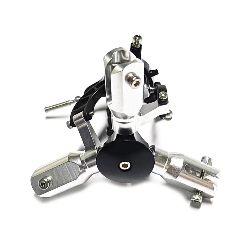 RC helicopter main rotor head with 4mm shaft, metal arms and black hub