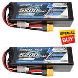 NHX Muscle Pack 5200mAh 11.1V LiPo battery pack with XT60 connectors