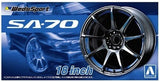 Aoshima 1/24 Model Car Tuned Parts(72)Weds Sport SA-70 18"inch Wheels&Tires Set
