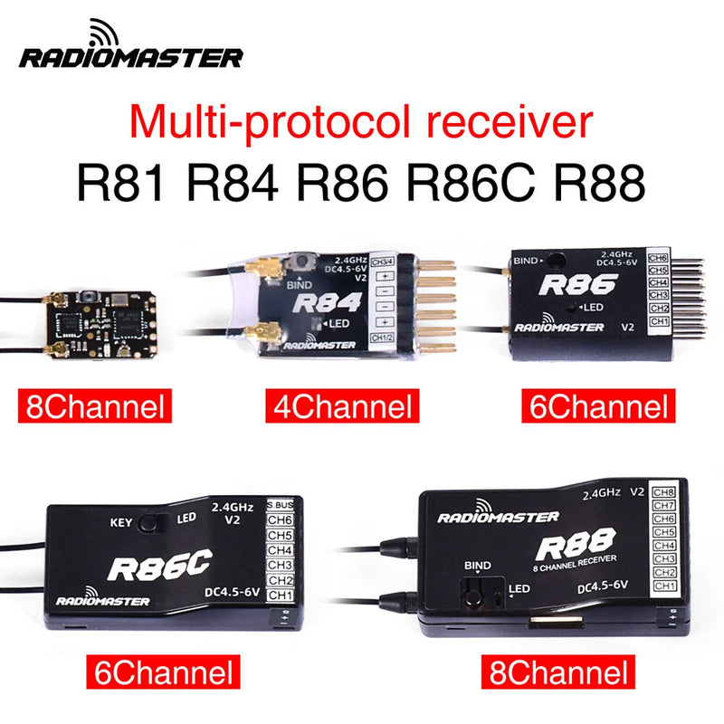 RadioMaster R81 R84 R86 R86C R88 2.4G Nano Receiver FrSky for RC Drone