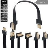 FPV Gimbal HDMI Cable A to C Male Right Angle Flat Ribbon for Aerial Photography