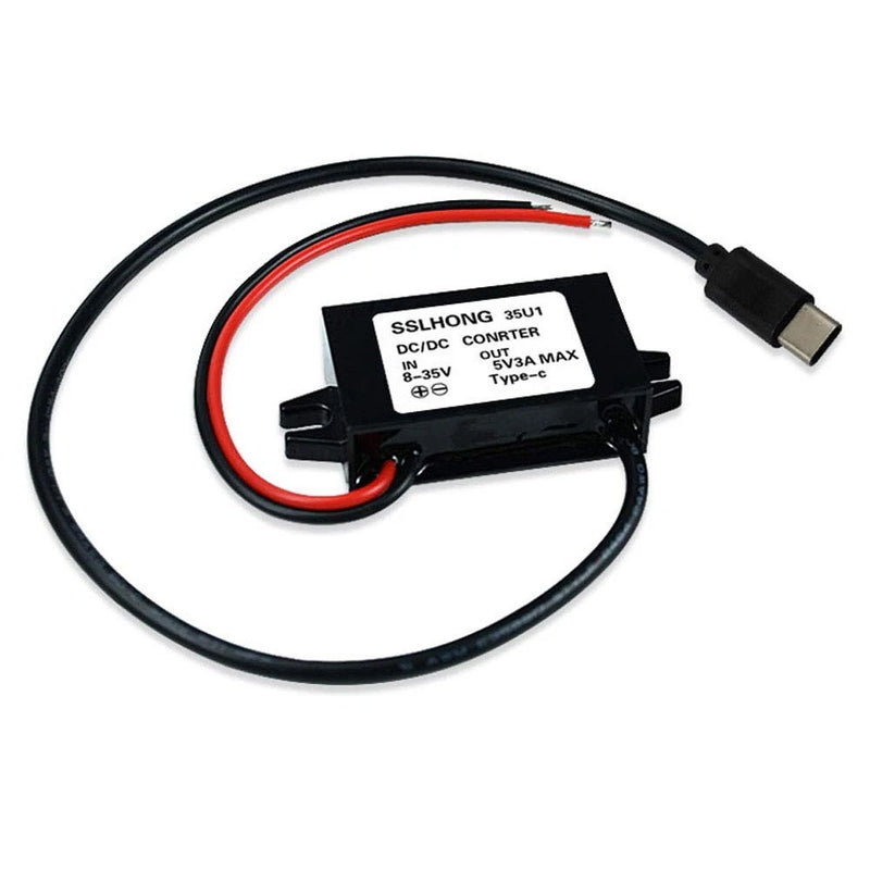 "12V/24V to 5V 3A 15W USB C Step Down Converter Buck Module"