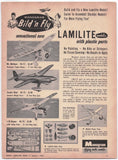 Monogram Bild 'n Fly Lamilite Model Airplane Vintage Magazine Ad 1960 Hobby