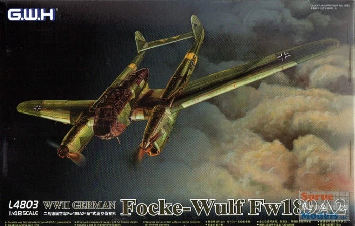 1:48 scale Focke-Wulf Fw189 A2 WWII German aircraft model kit packaging