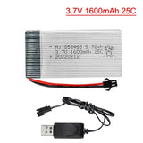 1pcs 3.7V 1600mAh 5.92Wh 25C SM-2P Connector Lipo Battery For RC Car Toys Truck