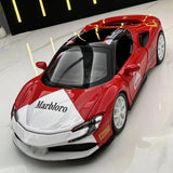 1:32 Ferrari SF90 Diecast Model Car w/ Sound Light Pull-Back Toy Toy Gift
