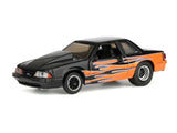 1990 Ford Mustang LX Orange w/ Black Flames Diecast 1:64 Scale Model - LP 51666C