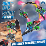 Remote Control Jet Drone with Colorful LED Lights Kids Flying Toy
