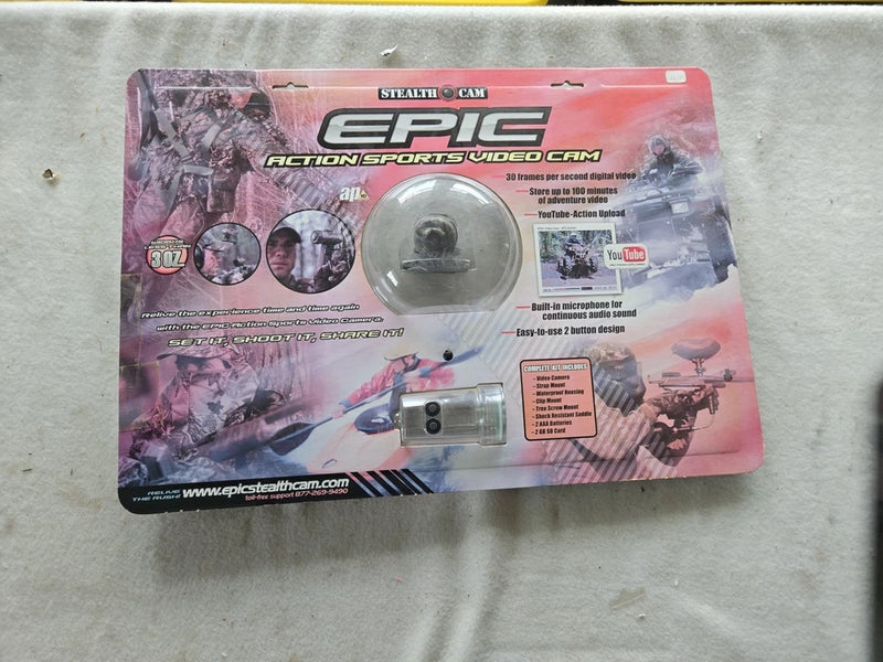 EPIC Stealth Cam Action Sports Video Cam In Packaging