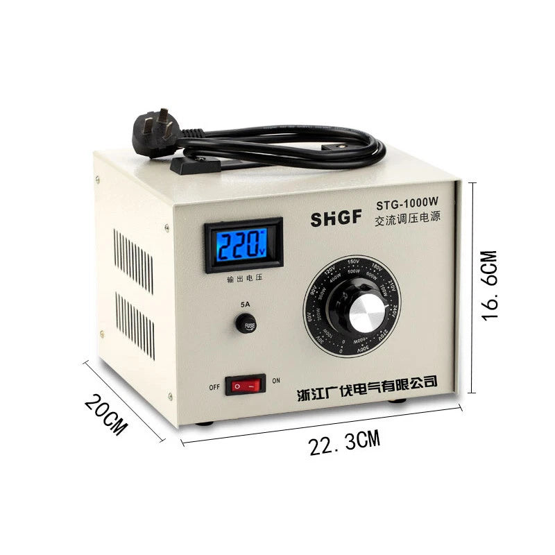 220V 1KVA Single-phase Voltage Regulator 0-300V Variable Voltage AC Power Supply
