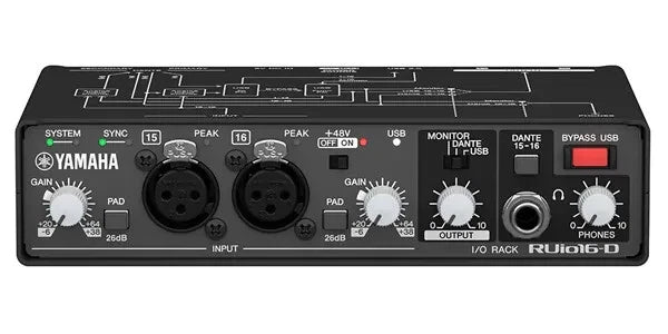 Yamaha RUio16-D Dante & USB & Analog Interface Input Output Rack I/O JAPAN NEW