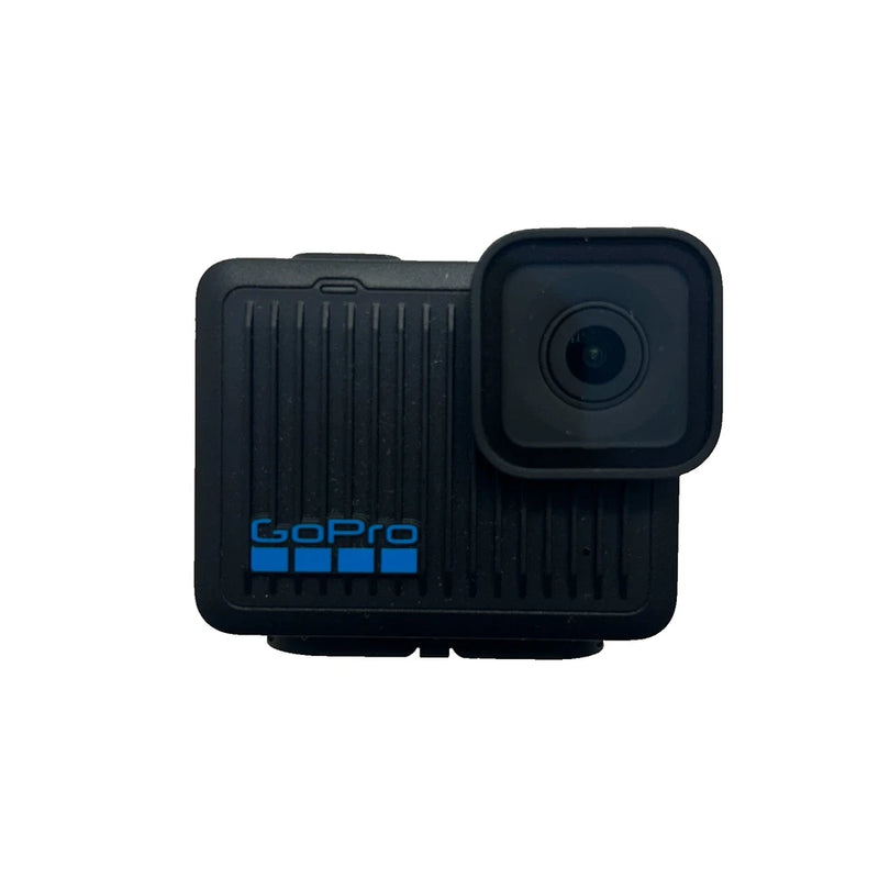 GoPro action camera with front lens, black housing