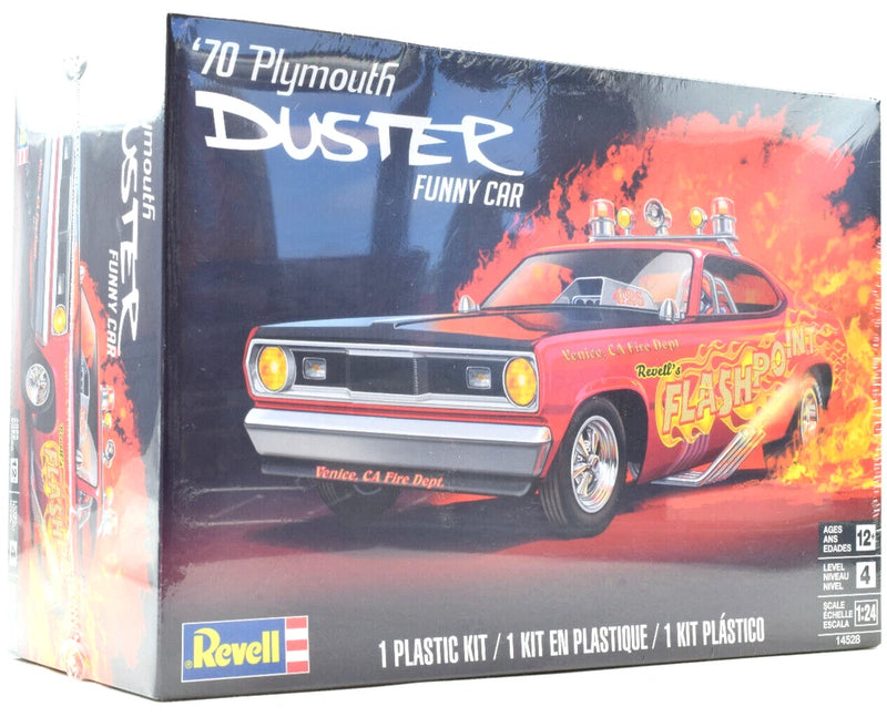 Revell 1/24 '70 Plymouth Duster Funny Car' plastic model kit box