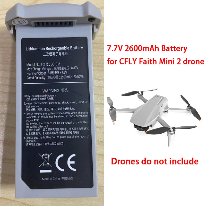 Original 7.7V 2600mAh Spare Battery for CFLY Faith Mini 2 Drone Quadcopter