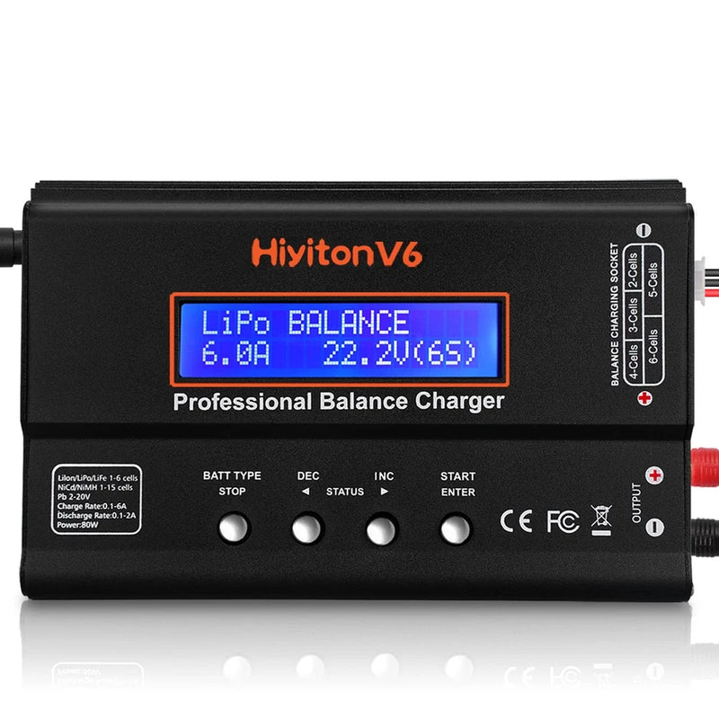 Lipo Battery Charger, 1S-6s Balanced Charger Discharger, 1-6S Lipo Li- Battery