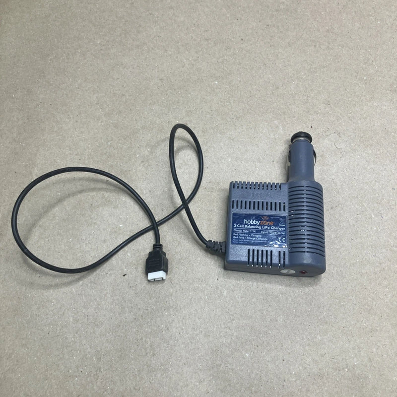HobbyZone Li-Po battery balancing charger with DC plug and attached cables