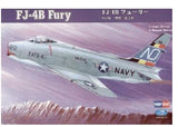 1/48 FJ-4B Fury jet model kit box with gray aircraft artwork