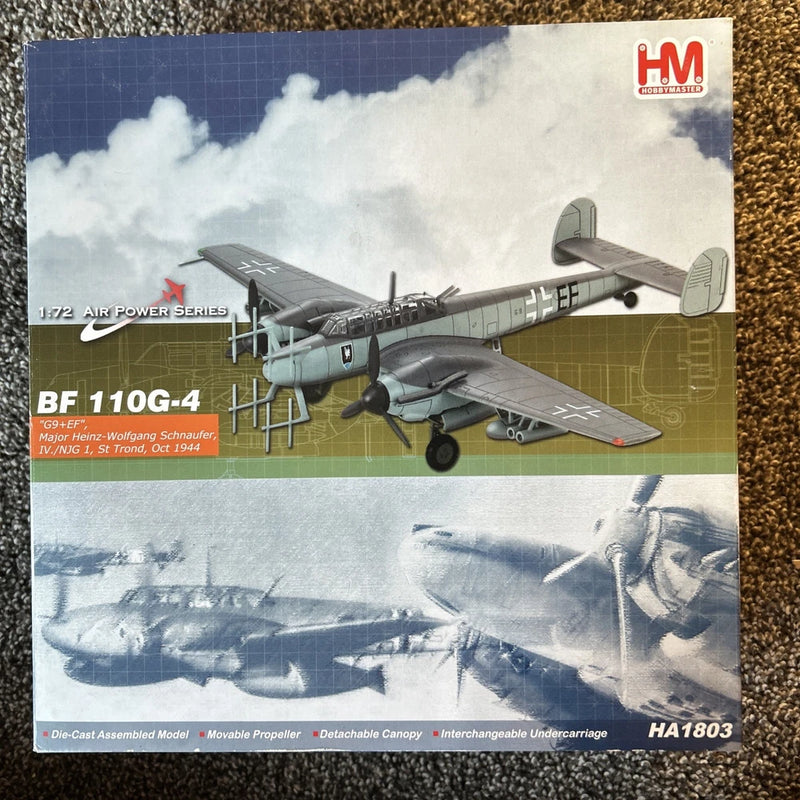 1/72 HOBBYMASTER HA1803 BF 110G-4 "G9+EF' MAJ.  SCHNAUFER, IV./NJG-1, OCT. 1944