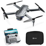 F28A drone with 4-blade props, handheld controller, and black storage case