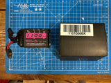 Black 6S LiPo RC battery pack with XT60 plug, barcode label, rectangular case