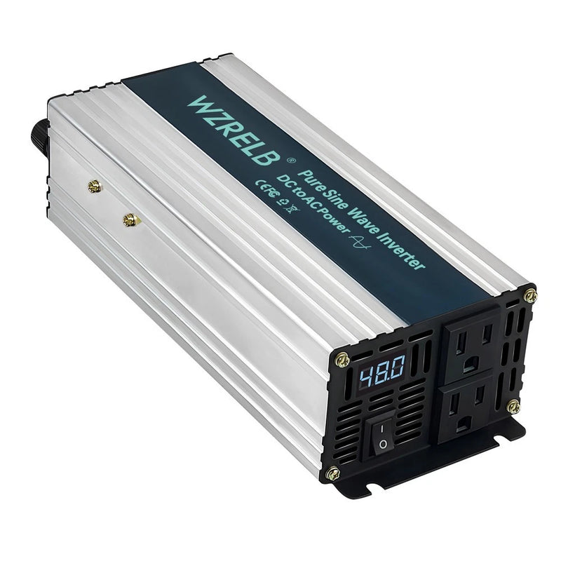 WZRELB 800W 48VDC to 110V120V AC Pure Sine Wave Power Inverter home RV camp new