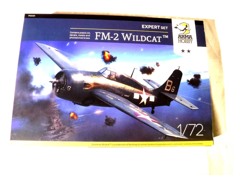 1/72 Arma Hobby US Navy  FM 2 Wildcat Expert Set w/ PE Parts Markings 4/6 #70031