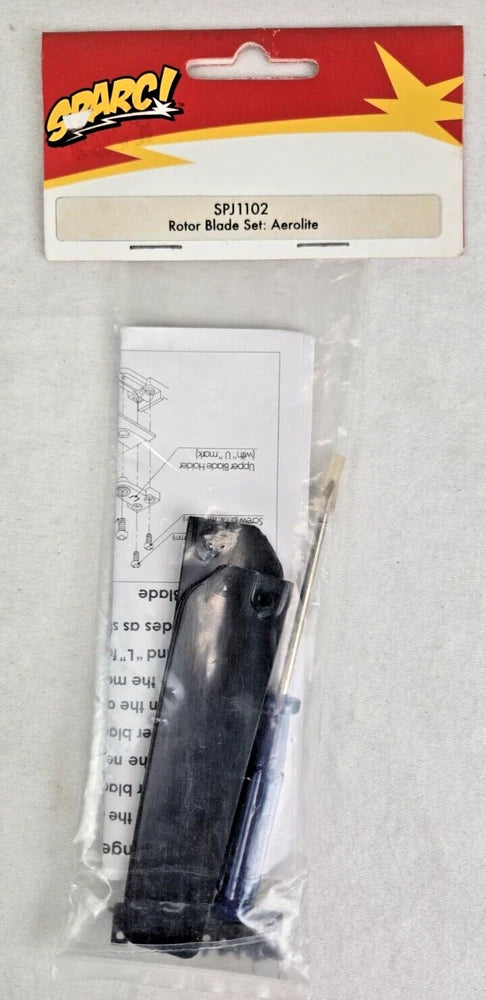 Rotor blade set with tool, sealed in retail package