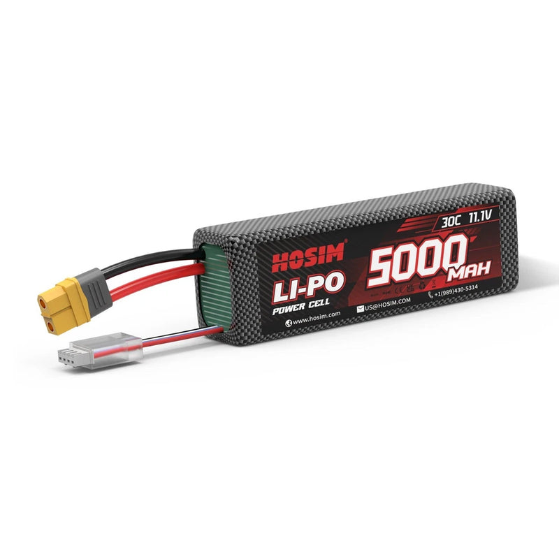 Hosim 11.1V 5000mah 30C XT60 Li-Po Battery for M33 M23 RC Cars Battery