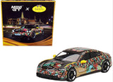 1/64 Porsche Taycan Turbo S RHD Right Hand Drive Black w/Graphics Car MGT00399 R