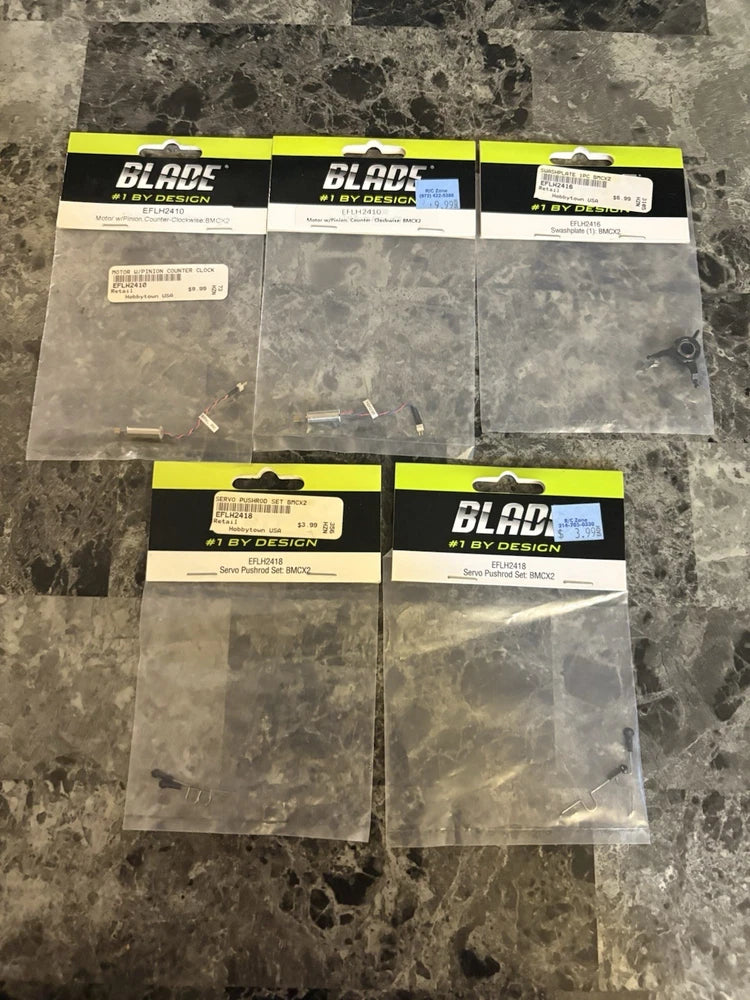 (B3-15) Eflite / Blade Helicopter RC Parts Lot Of 5 BMCX2