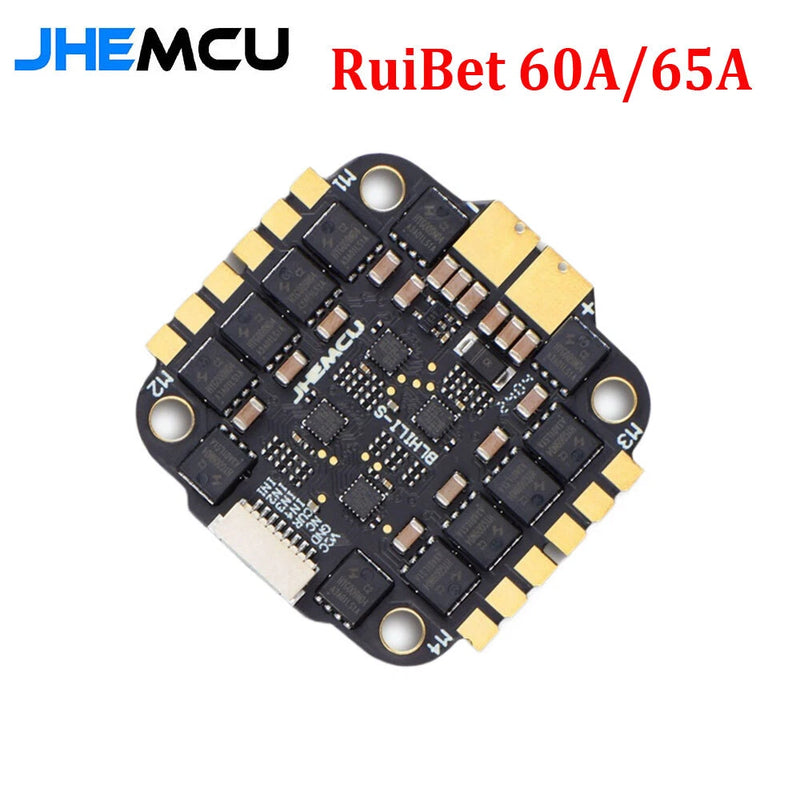 JHEMCU RuiBet 60A/65A 3-6S Dshot600 BLHELI_S 4in1 ESC for RC FPV Freestyle Drone