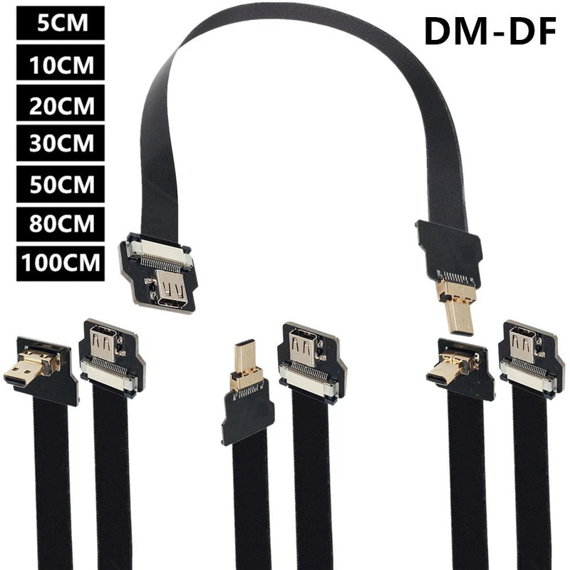 Micro HDMI D Male to Female Extension Cable for FPV Aerial Photography Gimbal