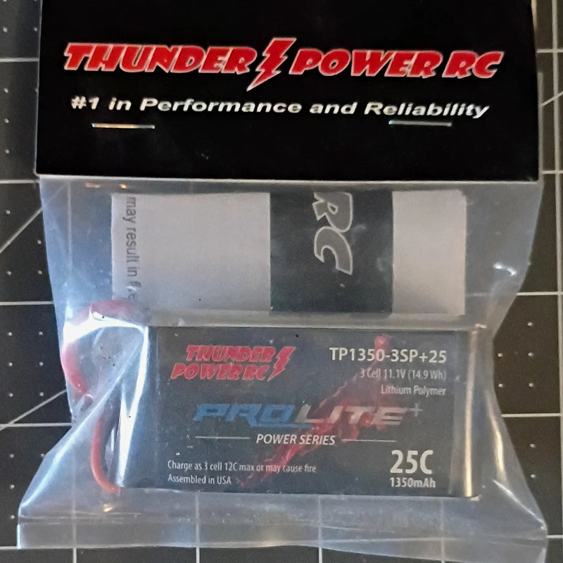 Thunder Power RC Pro Lite+ 3S 11.1V 1350mAh 25C LiPo Battery TP1350-3SP+25 Battery