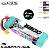 14.8V 4s LiPo 5200mAh 150C/300C XT60 GNB RC Car Boat Drone Helicopter 1pc
